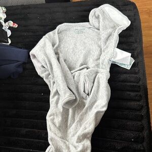 Heather Gray Baby Velcro swaddle